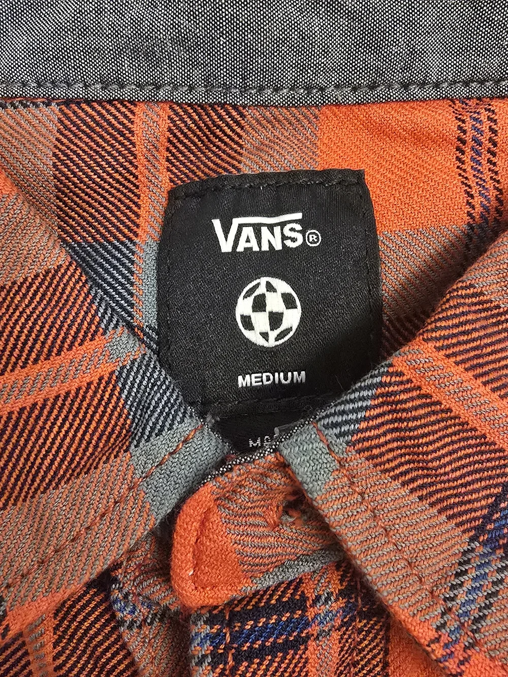 Vans Kid's Red Plaid Flannel Shirt Size Medium